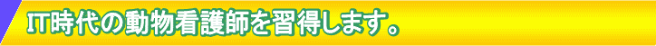 IT時代の動物看護師を習得します。